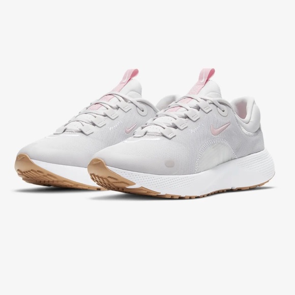 - NIKE React Escape Run Vast Grey/Pink Glaze Running shoes womens size 8 - Picture 2 of 14